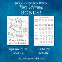 Load image into Gallery viewer, 2-7yo Pure Worship 2025 JW Convention Activity Book Printable PDF Download