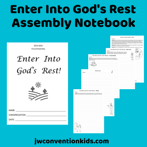 Enter Into God's Rest JW Assembly with Branch Representative Notebook for 2023/24 PDF