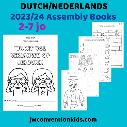 Dutch Nederlands 2-7 jaar kringvergadering 2023/2024 met kringopziener ‘Wacht vol verlangen op Jehovah’ JW PDF