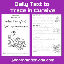 Load image into Gallery viewer, 2024 TRACE CURSIVE Daily Text Book JW download