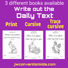 Load image into Gallery viewer, 2024 TRACE CURSIVE Daily Text Book JW download