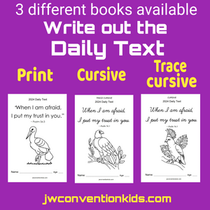 2024 TRACE CURSIVE Daily Text Book JW download