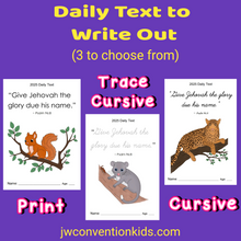 Load image into Gallery viewer, 2025 Daily Text to Trace in Cursive