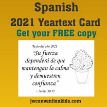 Load image into Gallery viewer, FREE Spanish 2021 Year Text Card