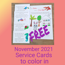 Load image into Gallery viewer, Cards for November 21 Service