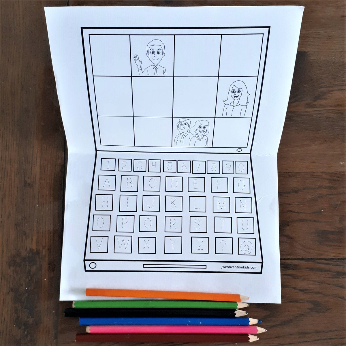 FREE PDF Zoom Activity Sheet Convention Kids