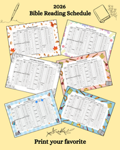 Load image into Gallery viewer, 2026 Bible Reading Schedule JW PDF printable download