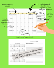Load image into Gallery viewer, 2026 Wall Calendar JW Printable Monthly Animals with Bible Reading Schedule and Yeartext Homeschool Gift Digital Download includes A4 and Letter size PDF Monday to Sunday