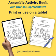Load image into Gallery viewer, 6-13yo Twin Set JW Assembly Activity Books 2025 2026 Printable PDF Digital Download