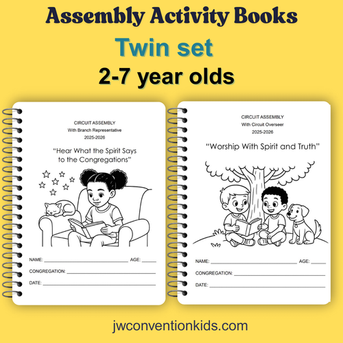 2-7yo Twin Set JW Assembly Activity Books 2025 2026 Printable PDF Digital Download