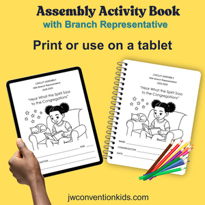 2-7yo Twin Set JW Assembly Activity Books 2025 2026 Printable PDF Digital Download