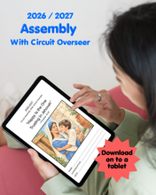 Load image into Gallery viewer, Assembly Notebook with JW Circuit Overseer - Happy is the one trusting in Jehovah PDF Printable
