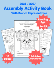Load image into Gallery viewer, 6-13yo Assembly with Branch Representative JW 2026 Find Exquisite Delight in Jehovah PDF Printable