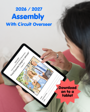 Load image into Gallery viewer, Assembly Notebook with JW Branch Representative - Find Exquisite Delight in Jehovah PDF Printable