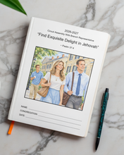 Load image into Gallery viewer, Assembly Notebook with JW Branch Representative - Find Exquisite Delight in Jehovah PDF Printable