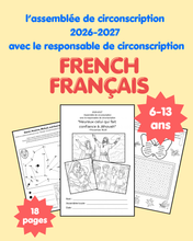 Load image into Gallery viewer, French Français 6-13ans “Trouve ta plus grande joie en Jéhovah” l’assemblée de circonscription  2026-2027  avec le responsable de circonscription