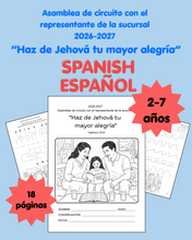 Load image into Gallery viewer, SPANISH 2-7 años Asamblea de circuito con el representante de la sucursal “Haz de Jehová tu  mayor alegría”