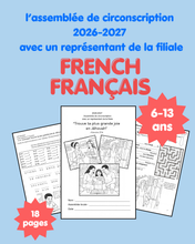 Load image into Gallery viewer, French Français 6-13ans “Trouve ta plus grande joie en Jéhovah” JW Assemblée de circonscription avec un représentant de la filiale