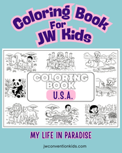 Load image into Gallery viewer, USA Coloring book for JW Kids PDF printable Christian Bible Activity