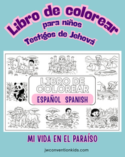 Load image into Gallery viewer, Spanish español Coloring book for JW Kids Christian Bible PDF printable A4 size