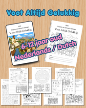 Load image into Gallery viewer, Dutch / Nederlands 6-12jo Voot Altijd Gelukkig Eternal Happiness JW 2026 Convention PDF Printable
