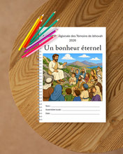 Load image into Gallery viewer, FRENCH  Français 6-12ans Assemblée régionale des Témoins de Jéhovah 2026 Un bonheur éternel