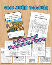 Load image into Gallery viewer, Dutch / Nederlands 6-12jo Voor Altijd Gelukkig Eternal Happiness JW 2026 Convention PDF Printable