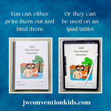 Load image into Gallery viewer, 6-13yo Pure Worship 2025 JW Convention Activity Book Printable PDF Download