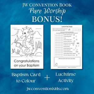 6-13yo Pure Worship 2025 JW Convention Activity Book Printable PDF Download