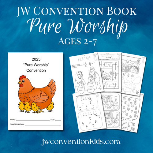2-7yo Pure Worship 2025 JW Convention Activity Book Printable PDF Download