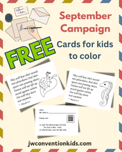 Load image into Gallery viewer, Letter writing paper and Cards to color in for JW September Campaign &#39;An End to War - How? PDF download