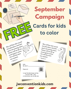 Letter writing paper and Cards to color in for JW September Campaign 'An End to War - How? PDF download