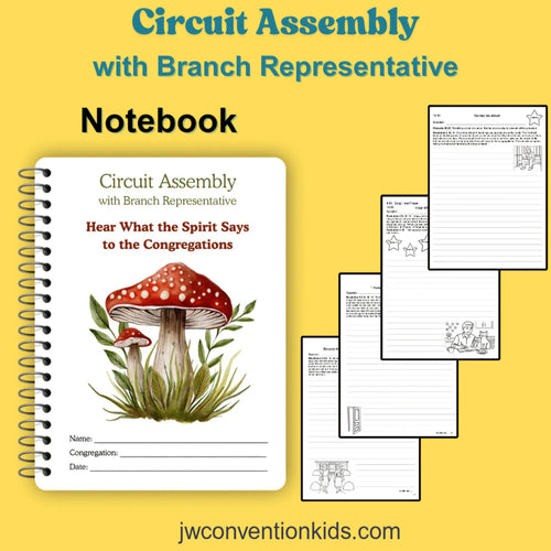 Notebook for JW Assembly with Branch Representative Hear What the Spirit Says to the Congregations 2025 2026 PDF digital download