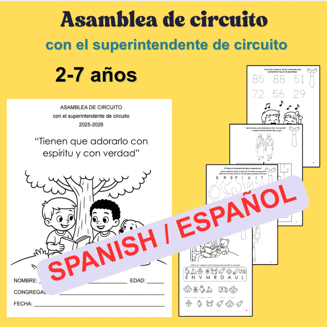 SPANISH Español 2-7 años CO Asamblea de circuito de los testigos de Jehová con el superintendente de circuito 2025-2026 Tienen que adorarlo con espíritu y con verdad