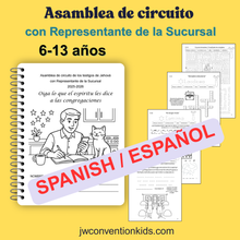 Load image into Gallery viewer, SPANISH Español 6-13 años BR Asamblea de circuito de los testigos de Jehová  con Representante de la Sucursal  2025-2026 Oiga lo que el espíritu les dice a las congregaciones