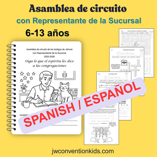 SPANISH Español 6-13 años BR Asamblea de circuito de los testigos de Jehová  con Representante de la Sucursal  2025-2026 Oiga lo que el espíritu les dice a las congregaciones