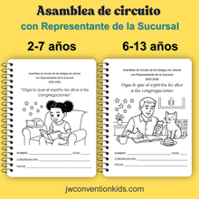 Load image into Gallery viewer, SPANISH Español 6-13 años BR Asamblea de circuito de los testigos de Jehová  con Representante de la Sucursal  2025-2026 Oiga lo que el espíritu les dice a las congregaciones