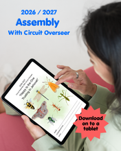 Load image into Gallery viewer, TEEN Assembly Notebook with JW Circuit Overseer - Happy is the one trusting in Jehovah PDF Printable
