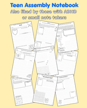 Load image into Gallery viewer, TEEN Assembly Notebook with JW Circuit Overseer - Happy is the one trusting in Jehovah PDF Printable