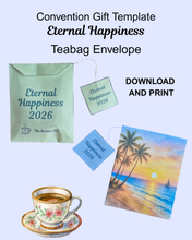 Load image into Gallery viewer, Teabag Envelope for the JW Eternal Happiness Convention PDF Printable Download for Gifts