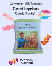 Load image into Gallery viewer, Candy Packet Pouches for the JW Eternal Happiness Convention PDF Printable Download for Gifts
