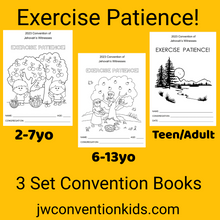 Load image into Gallery viewer, 3 Set Exercise Patience! JW Convention Books