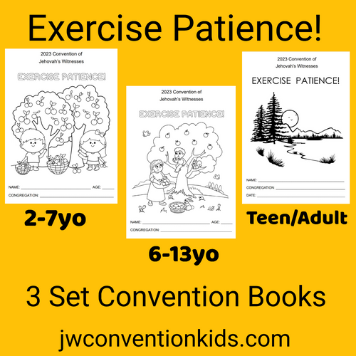 3 Set Exercise Patience! JW Convention Books