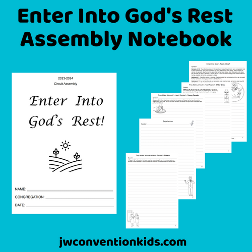 Enter Into God's Rest JW Assembly with Branch Representative Notebook for 2023/24 PDF