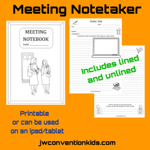 Load image into Gallery viewer, Meeting Notetaker for JW Public Talks PDF Download