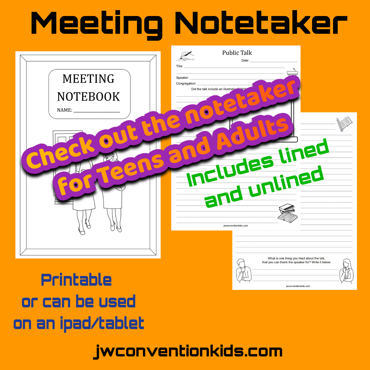 Meeting Worksheets for JW Children 6-12yo PDF Printable – Convention Kids