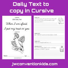 Load image into Gallery viewer, 2024 CURSIVE Daily Text Book JW download PDF