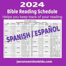 Load image into Gallery viewer, SPANISH / ESPAÑOL 2024 Bible Reading Schedule JW
