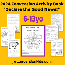 Load image into Gallery viewer, 6-13yo Declare the Good News 2024 JW Convention Activity Book PDF in English