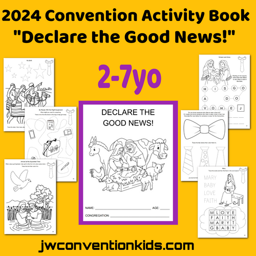 2-7yo Declare the Good News 2024 JW Convention Activity Book PDF in English